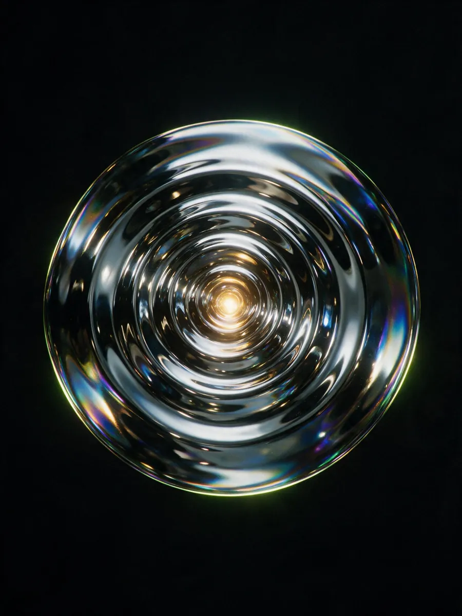 Chrome ripple specimen — Synesthesia FM